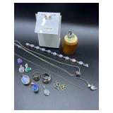 Mixed Sterling Silver Gemstone Jewelry Lot