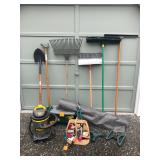 Stanley Wet/Dry Vac with Garden Tool Collection and Hoses