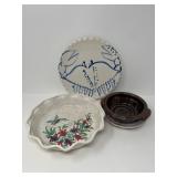 Mixed Ceramic Serving Dishes Set - Signed