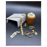 Assorted 10/14/18K Gold Jewelry Lot, 14g