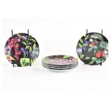 Philippe Deshoulieres Wild Berries Canape 6" Plates Made Of Limoges Porcelain