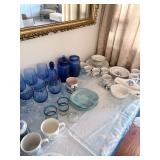 Blue dishes