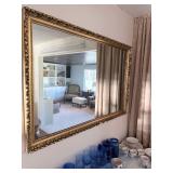 Gold framed mirror