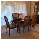 Gorgeous solid wood vintage dining table set