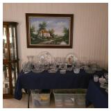 Vintage crystal and glass