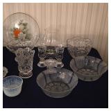 Vintage crystal and glass