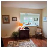 Vintage Empire style stone top mahogany buffet