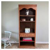 Solid oak wall unit bookshelf