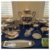 Vintage silver serving ware and accessories