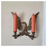 Vintage bronze candle wall sconces