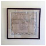 Rare 1819 needlepoint sampler