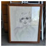 Marilyn Monroe limited edition signed lithograph by Gary Saderup