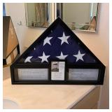 US Marine Corps flag and shadow box