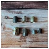 Vintage and sterling silver thimbles 