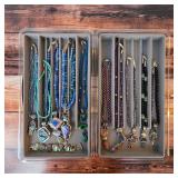 Sterling silver and gemstone necklaces from the Echo of the Dreamer line, Mars and Valentine, and Am