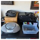 Sony stereo with CD player, HP Officejet 6700 Premium all in one color inkjet printer