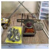 1904-1925 Maxwell Motors license plate bracket with taillight and AAA Motor Club plaque