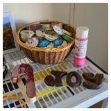 Spools of ribbon for crafting