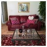 Sheffield Furniture Aniline Leather Sofa
