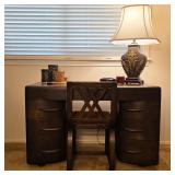 Heywood-Wakefield M320 Kneehole Desk & Double-X Chair Set