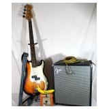 Lot # : 65 - Fender P Bass, Combo Amp & Effects Pedal