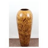 Lot # : 109 - 25"H Mid-Century Mango Wood Floor Vase