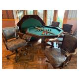 Lot # : 108 - Bummer Pool/Cards/Game Table W/Chairs