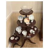 Miniature Tea Cups and Three Tier Display Stand 