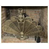 Brass Peacock Fireplace Screen 