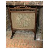 Vintage Embroidered Fire Screen 