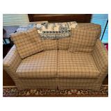 Plaid Loveseat Sofa 
