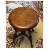 Antique Wooden Piano Stool 
