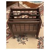 Vintage Mahogany Magazine Holder