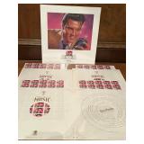 Multiple Sheets of Elvis Presley Commemorative Postage Stamps 