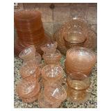 Pink Depression Glass Dishes 