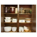 Great Selection of Pyrex, CorningWare, McCoy Pottery, Milk Glass 