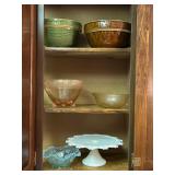 McCoy Pottery, Pink Depression Glass, Milk Glass and Serving Pieces 
