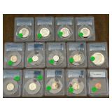 Assorted Graded and Slabbed Coins 