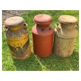 Vintage Metal Milk Cans 