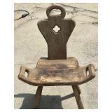 Antique Wood Birthing Chair 