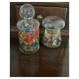 Apothecary Glass Jars with Dried Floral Arrangements 