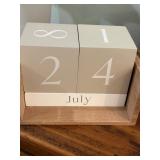 Wooden Perpetual Block Calendar 