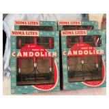 Vintage Noma Lites Wrought Iron Candolier Sets in Box 