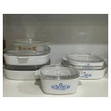 Assorted Vintage Pyrex and Anchor Serving Dishes 