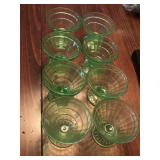 Uranium Glass Sherbet Cups 
