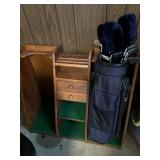Golf Clubs, Golf Bag and Golf Storage Station 