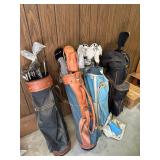 Golf Clubs, Golf Bag and Golf Storage Station 