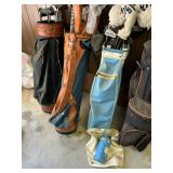 Golf Clubs, Golf Bag and Golf Storage Station 