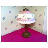 Vintage Pink Floral Table Lamp