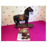 Antique 19th Century Mohair Horse Pull Toy